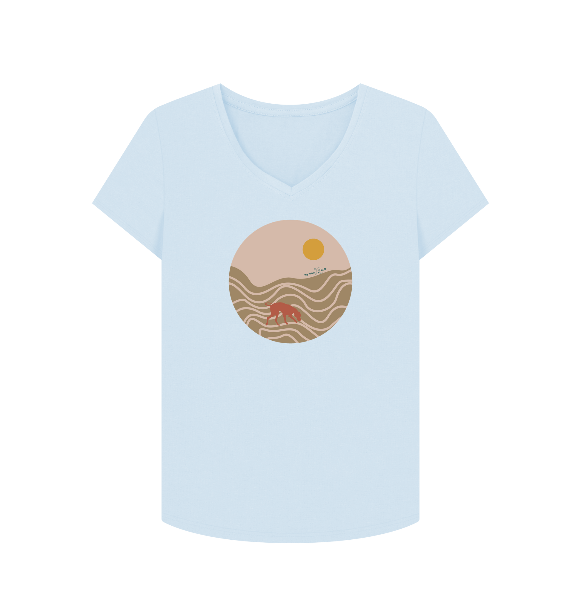 Sky Blue Printed T-shirt Front