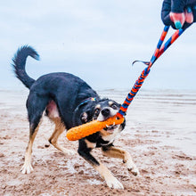 Load image into Gallery viewer, Tug-E-Nuff | BOB: The 3-in-1 Dummy | Fetch, tug, &amp; float: Orange Splash