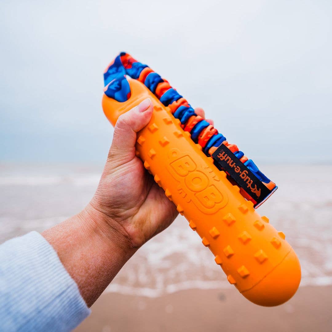 Tug-E-Nuff | BOB: The 3-in-1 Dummy | Fetch, tug, & float: Orange Splash