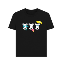 Load image into Gallery viewer, Black Printed T-shirt