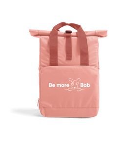 Blush Pink Be More Bob roll top backpack