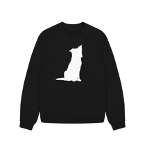 Load image into Gallery viewer, Black Border Collie Oversized Sweatshirt