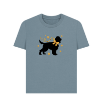 Load image into Gallery viewer, Stone Blue Printed T-shirt Front