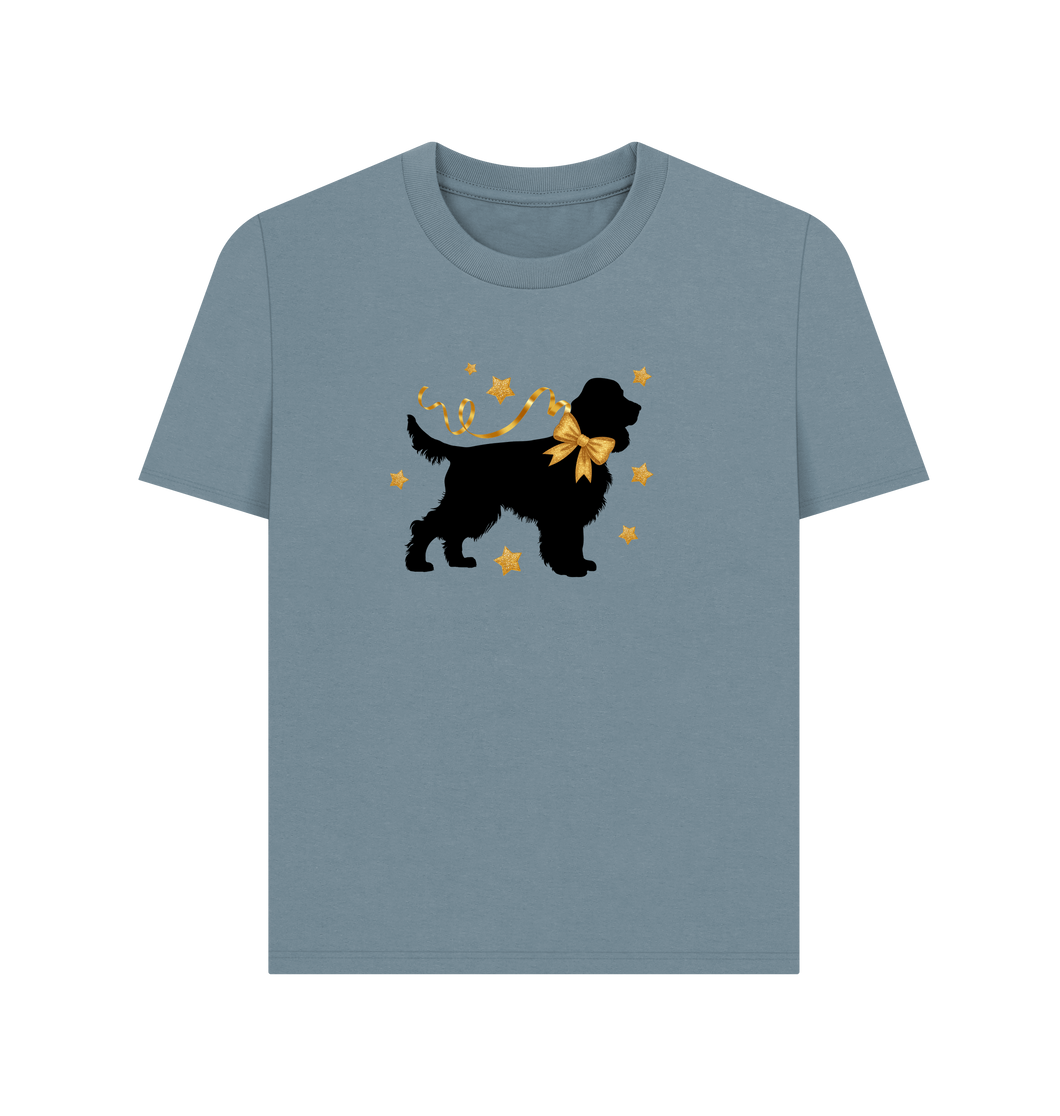 Stone Blue Printed T-shirt Front