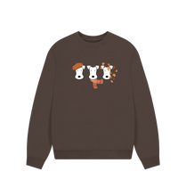 Load image into Gallery viewer, Chocolate Printed Sweater Front