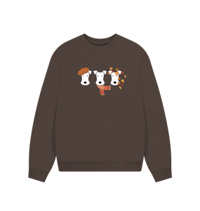 Chocolate Printed Sweater Front