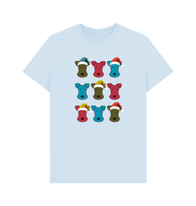 Sky Blue Printed T-shirt Front