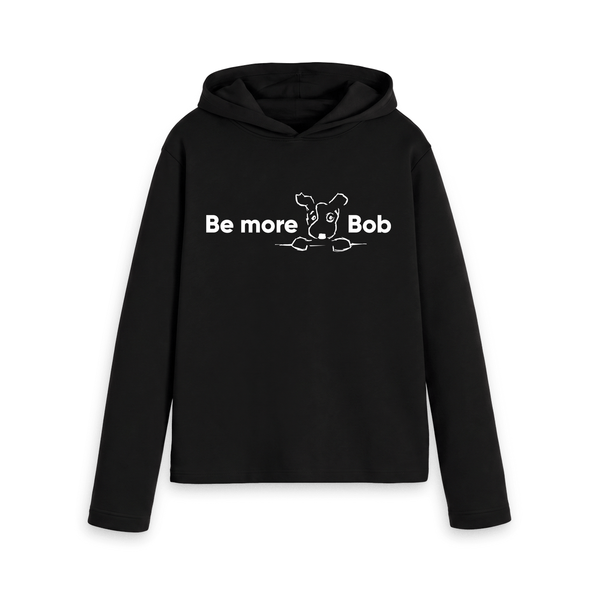 Black Printed Hoody Front