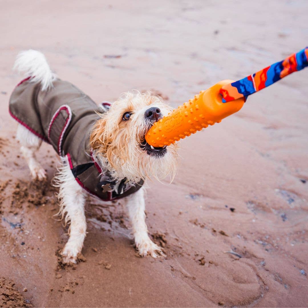 Tug-E-Nuff | BOB: The 3-in-1 Dummy | Fetch, tug, & float: Orange Splash