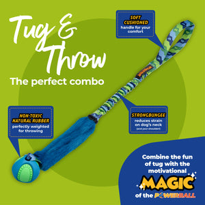 Fauxtastic PowerBall Bungee | Strong Dog Toys | Tug-E-Nuff: Purple Pattern