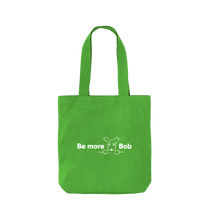 Load image into Gallery viewer, Apple Green Be More Bob organic cotton bag for life