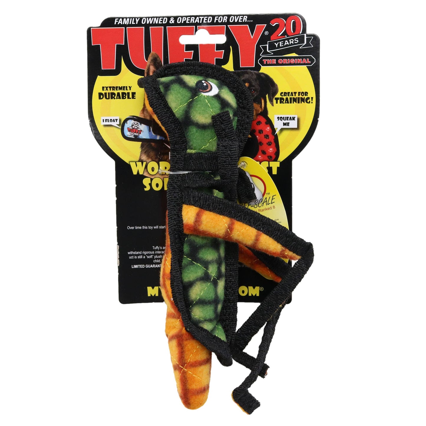 Tuffy Bug Grasshopper, Durable, Tough Dog Toy