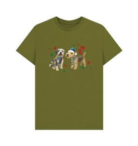 Moss Green Printed T-shirt Front