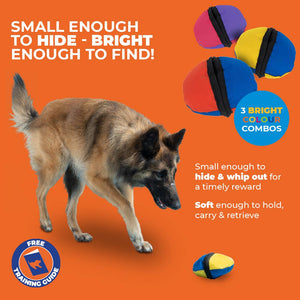 The Clam - Treat dispensing training toy: Orange & Blue