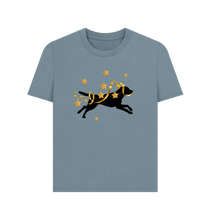 Load image into Gallery viewer, Stone Blue Printed T-shirt Front