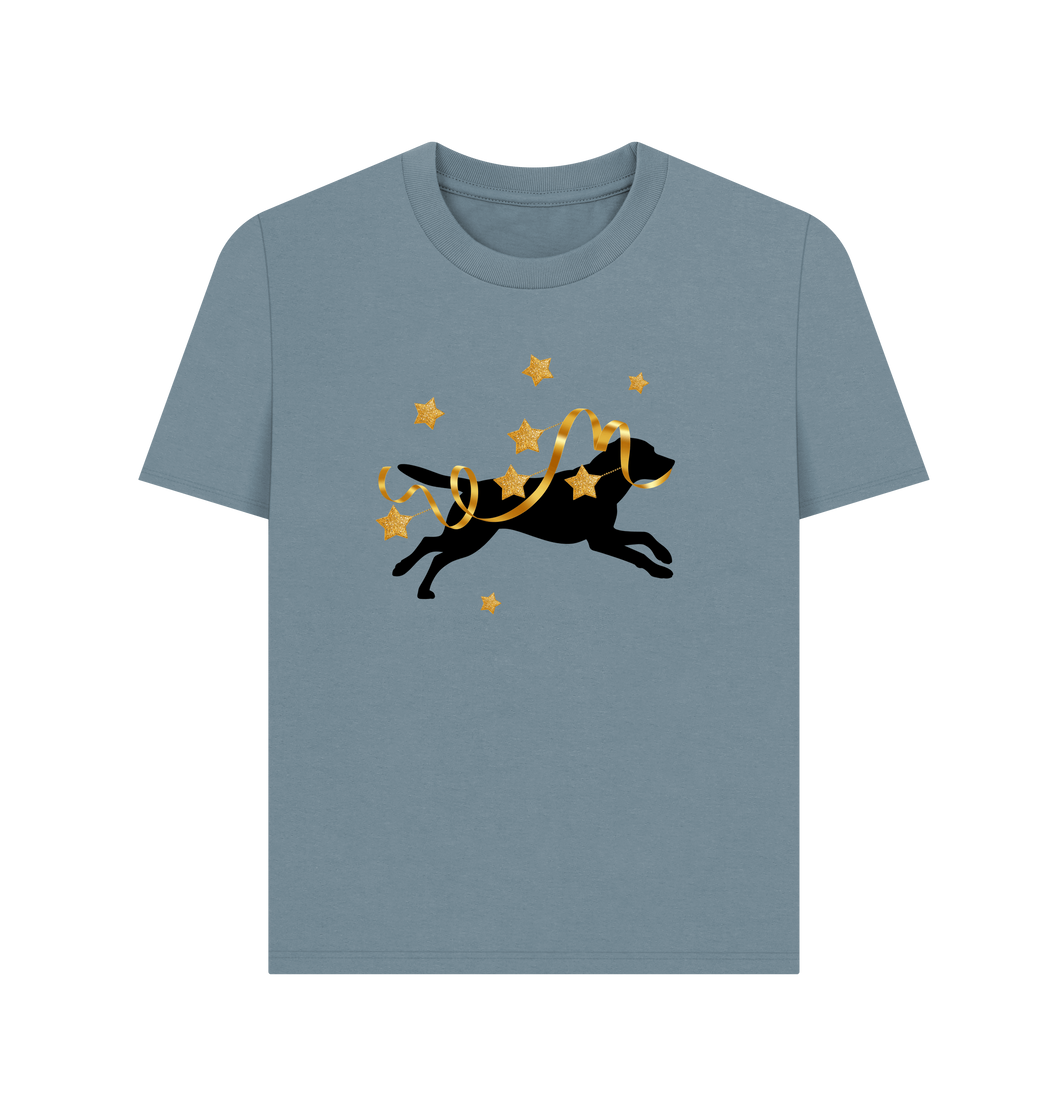 Stone Blue Printed T-shirt Front