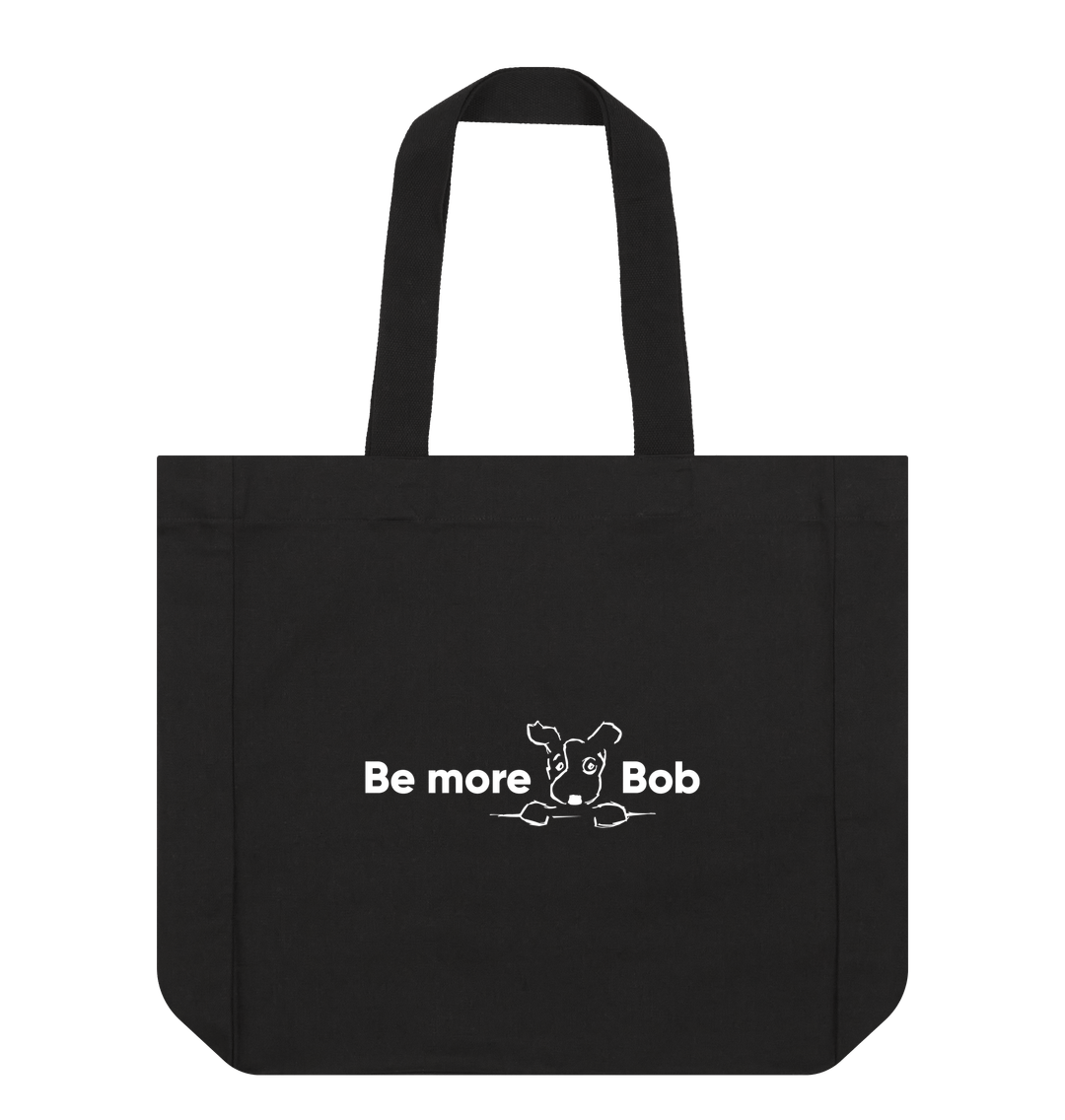 Black Be More Bob - organic cotton shopper, black