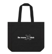 Load image into Gallery viewer, Black Be More Bob - organic cotton shopper, black