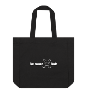 Black Be More Bob - organic cotton shopper, black