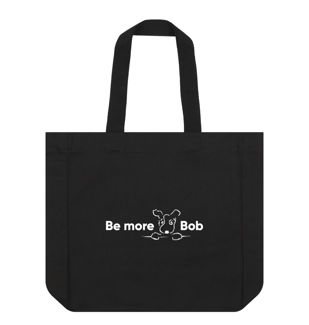 Black Be More Bob - organic cotton shopper, black