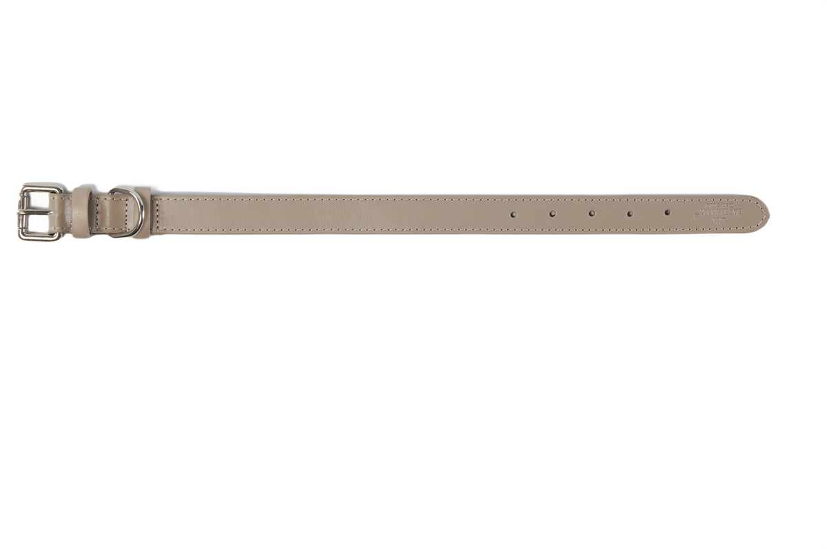 Eco Friendly Leather Dog Collar, Ash