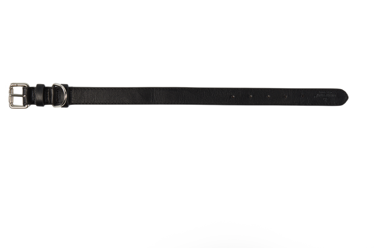 Eco Friendly Leather Dog Collar, Black