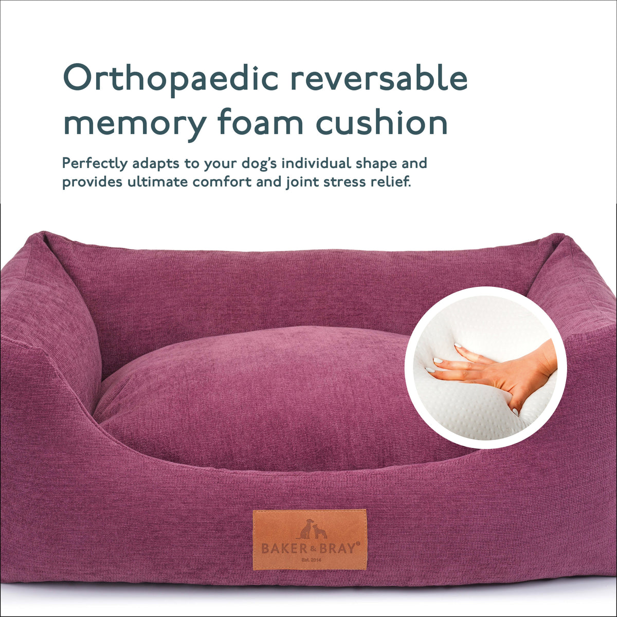 The Ultimate - Eco Friendly Orthopaedic Luxury Dog Bed, Rhubarb Red