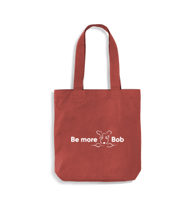 Orange Rust Be More Bob heavyweight cotton tote