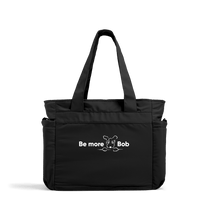 Load image into Gallery viewer, Black Be More Bob every day tote bag