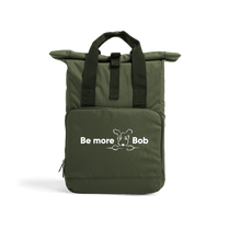 Load image into Gallery viewer, Olive Green Be More Bob roll top backpack