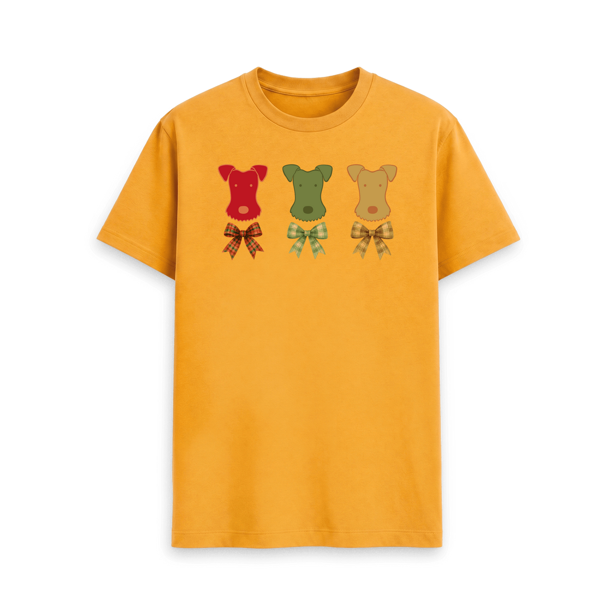 Mustard Printed T-shirt Front