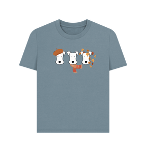 Stone Blue Printed T-shirt Front