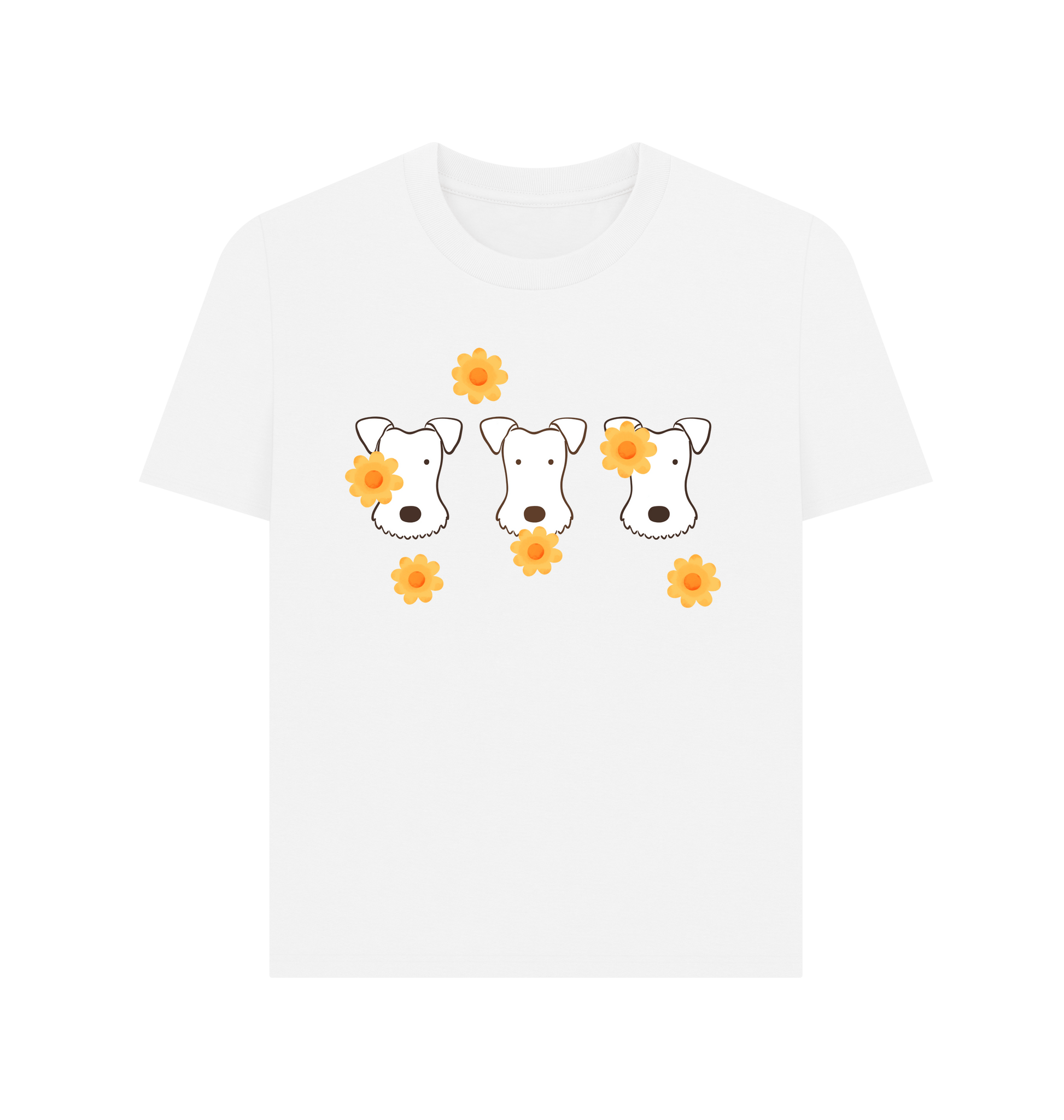 White Printed T-shirt Front