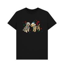 Load image into Gallery viewer, Black Printed T-shirt Front