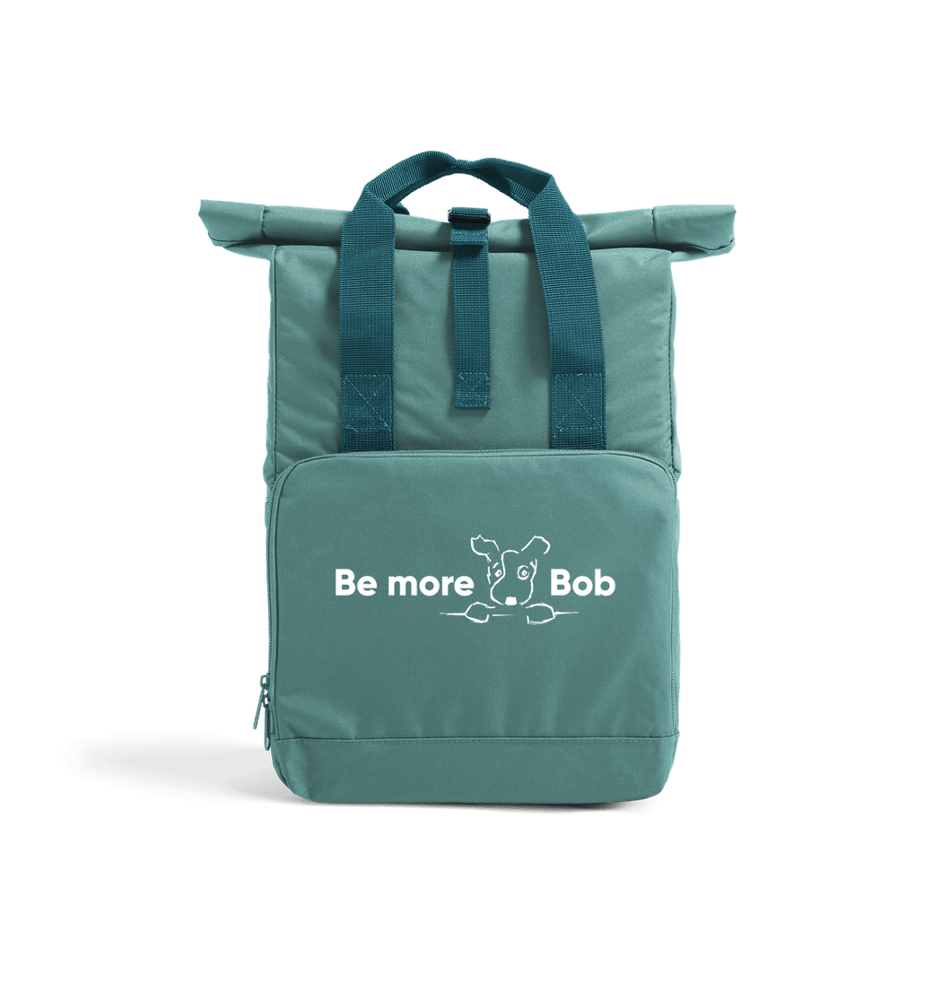 Sage Green Be More Bob roll top backpack