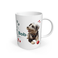 Load image into Gallery viewer, White Mug - Be More Bob - hearts and paws