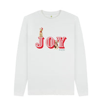 Load image into Gallery viewer, White Joy! Men&#39;s Christmas sweatshirt (although can be unisex!)