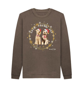 Chocolate Love, Peace, Joy! Men's Christmas Sweatshirt (although can be unisex!)