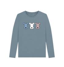 Load image into Gallery viewer, Stone Blue Foxy! Long Sleeve T-shirt