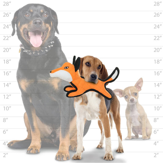 Zoo Fox, Durable, Tough, Squeaky Dog Toy | Tuffy