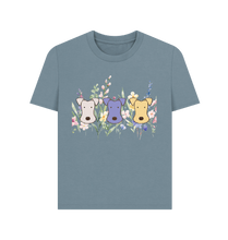 Load image into Gallery viewer, Stone Blue Printed T-shirt Front