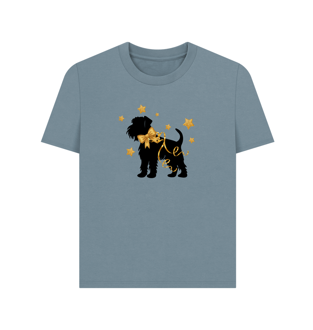 Stone Blue Printed T-shirt Front