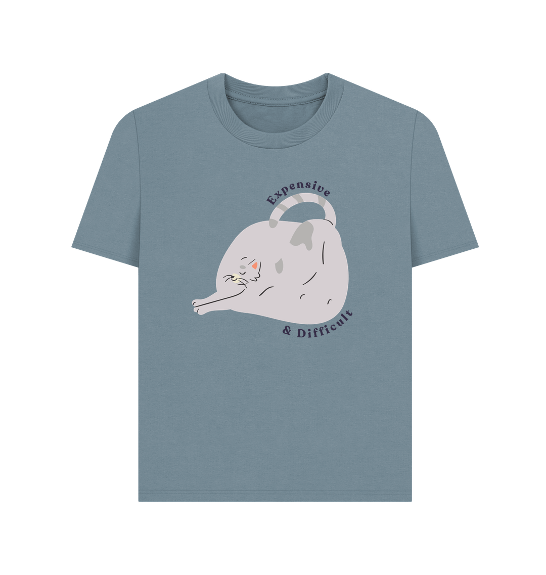 Stone Blue Printed T-shirt Front