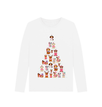 Load image into Gallery viewer, White All the cuties Christmas long sleeve tshirt