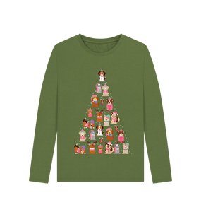 Khaki All the cuties Christmas long sleeve tshirt