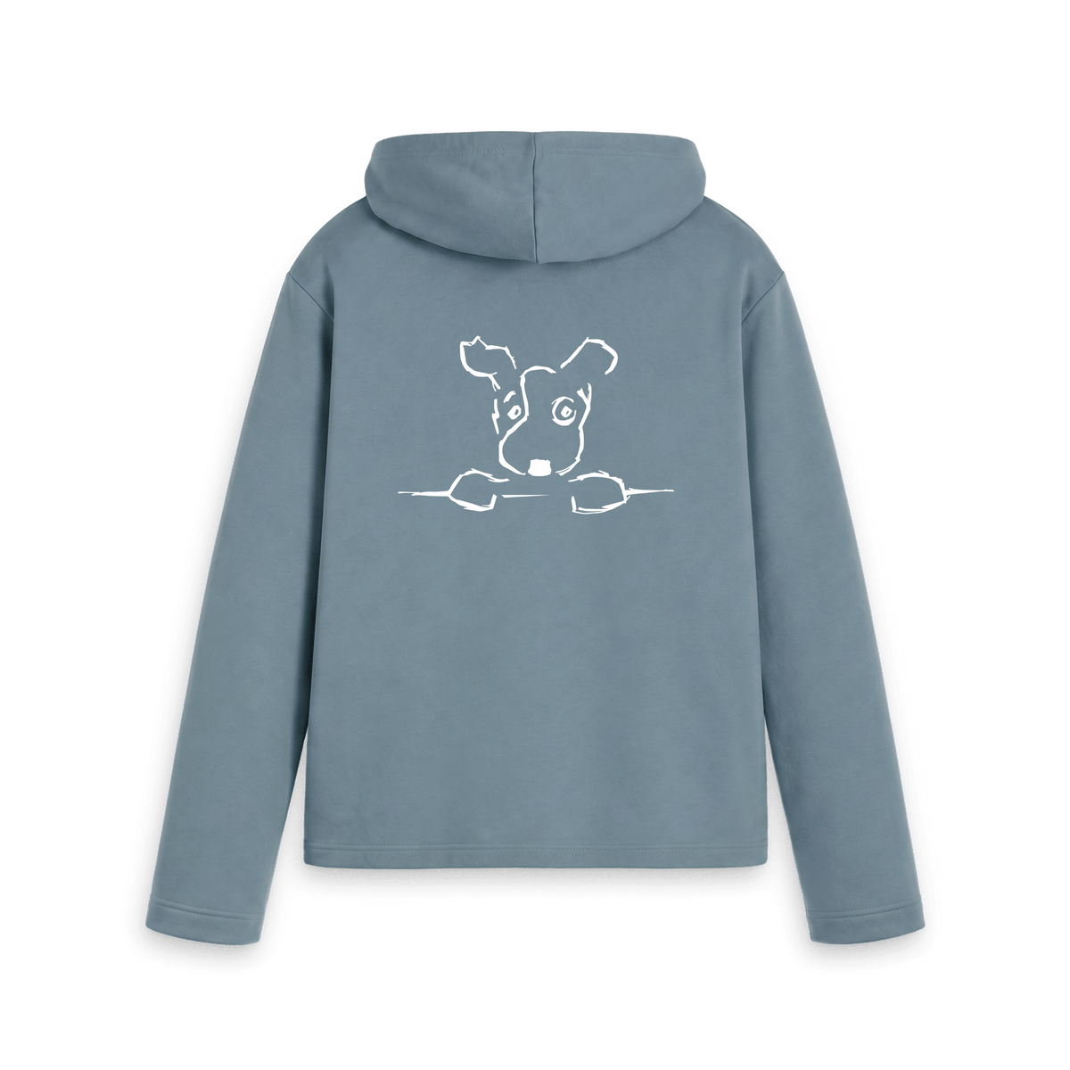 Stone Blue Printed Hoody Back