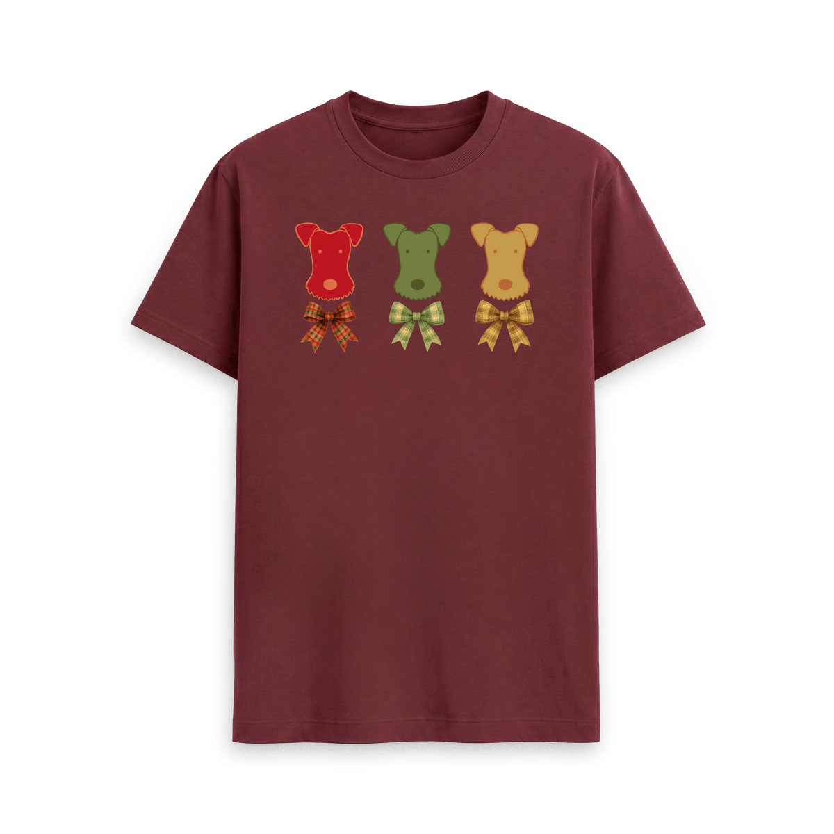 Red Wine Printed T-shirt Front