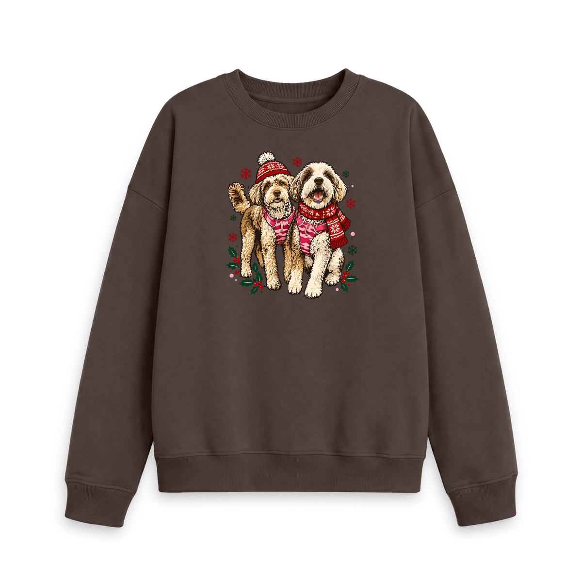 Chocolate Printed Sweater Front