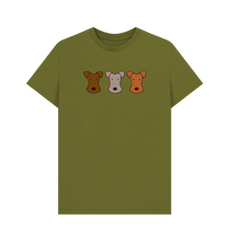 Load image into Gallery viewer, Moss Green Printed T-shirt Front