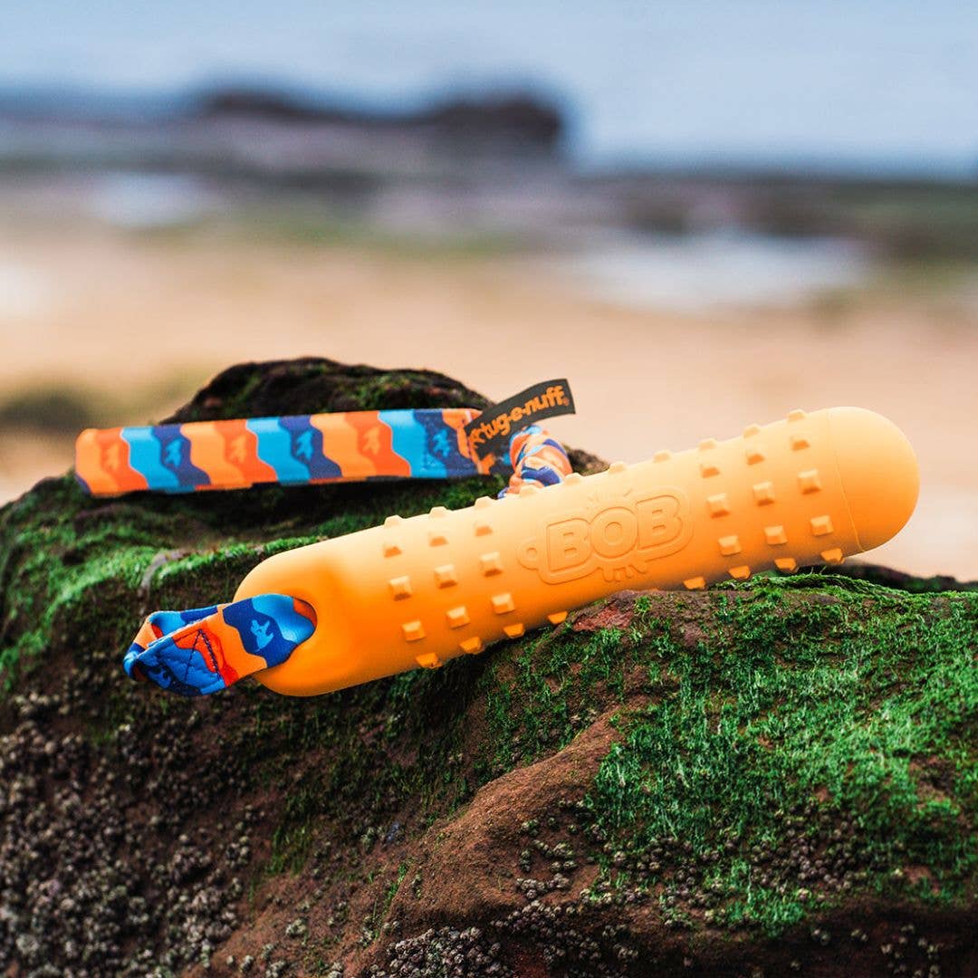 Tug-E-Nuff | BOB: The 3-in-1 Dummy | Fetch, tug, & float: Orange Splash